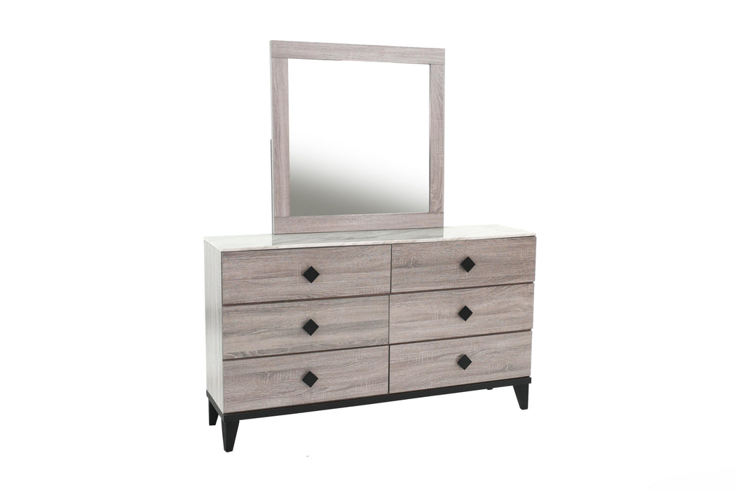 Liihfd Mirror in Foil Cream - Marjories Furniture (Las Vegas, NV)
