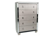 Mcraft Chest W/Stainless Panel in Silver - Marjories Furniture (Las Vegas, NV)
