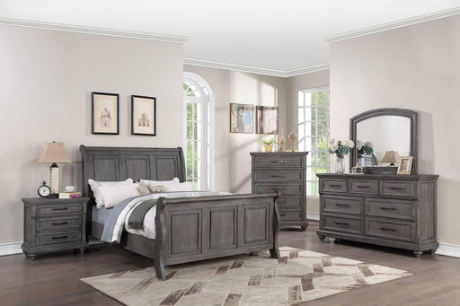Mcraft Queen Bed in Antique Gray Oak - Marjories Furniture (Las Vegas, NV)