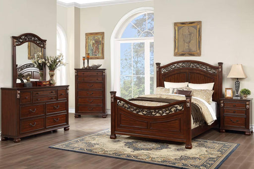 Mcraft Queen Bed in Dark Cherry - Marjories Furniture (Las Vegas, NV)