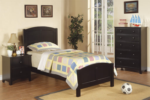 Mcraft Twin Bed in Black - Marjories Furniture (Las Vegas, NV)