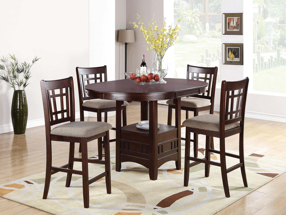 Sfvnco Counter Height Table in Cherry Finish - Marjories Furniture (Las Vegas, NV)