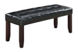 Sfvnco Dining Bench/Black Pu in Espresso - Marjories Furniture (Las Vegas, NV)