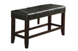 Sfvnco High Bench/Black Pu in Espresso - Marjories Furniture (Las Vegas, NV)