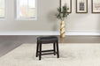 Sfvnco Stool in Black Pu/Espresso Frame - Marjories Furniture (Las Vegas, NV)