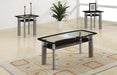 Tjitra 3-Pcs Coffee Table Set in Sliver Black - Marjories Furniture (Las Vegas, NV)