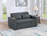 Uniqvn Convertible Sofa in Charcoal - Marjories Furniture (Las Vegas, NV)