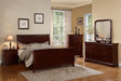 Vfvnco Queen Louis Phillippe Bed - Cherry in Cherry - Marjories Furniture (Las Vegas, NV)