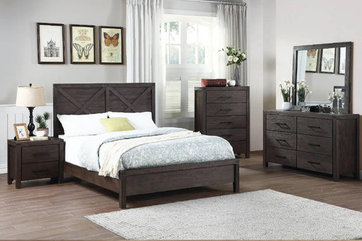 Viethn Queen Bed in Espresso - Marjories Furniture (Las Vegas, NV)
