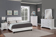 Vphong Queen Bed in White / Espresso - Marjories Furniture (Las Vegas, NV)