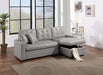 Yanlin Convertible Sectional in Light Gray - Marjories Furniture (Las Vegas, NV)