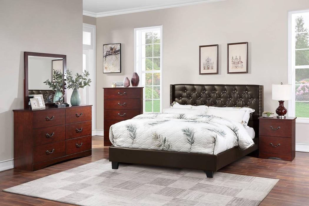 Vphong Queen Bed in Espresso / Espresso - Marjories Furniture (Las Vegas, NV)
