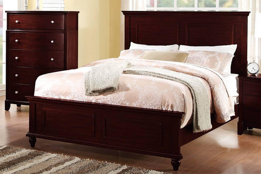 Vfvnco Queen Bed-Dark Cherry in Dark Cherry - Marjories Furniture (Las Vegas, NV)