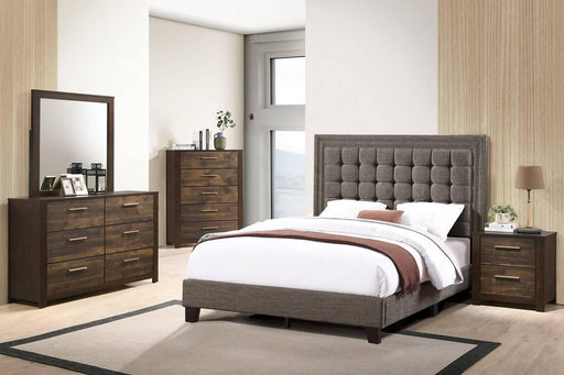 Vphong Queen Bed in Brown / Espresso - Marjories Furniture (Las Vegas, NV)