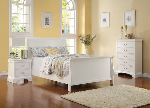 Vfvnco Twin Bed/White in White - Marjories Furniture (Las Vegas, NV)