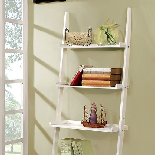 Sion White Ladder Shelf - Marjories Furniture (Las Vegas, NV)
