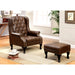 VAUGH Rustic Brown Ottoman - Marjories Furniture (Las Vegas, NV)