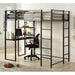 Sherman Silver/Gun Metal Twin Bed w/ Workstation - Marjories Furniture (Las Vegas, NV)