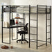 Sherman Silver/Gun Metal Twin Bed w/ Workstation - Marjories Furniture (Las Vegas, NV)