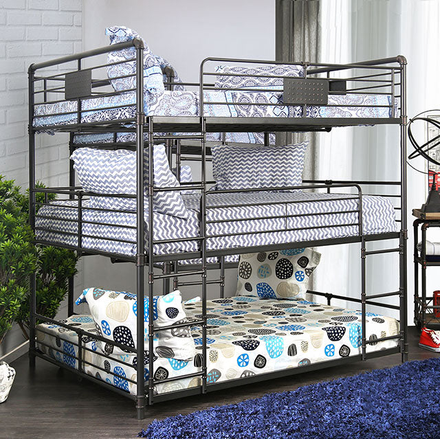 Olga I Antique Black Full/Full Bunk Bed - Marjories Furniture (Las Vegas, NV)