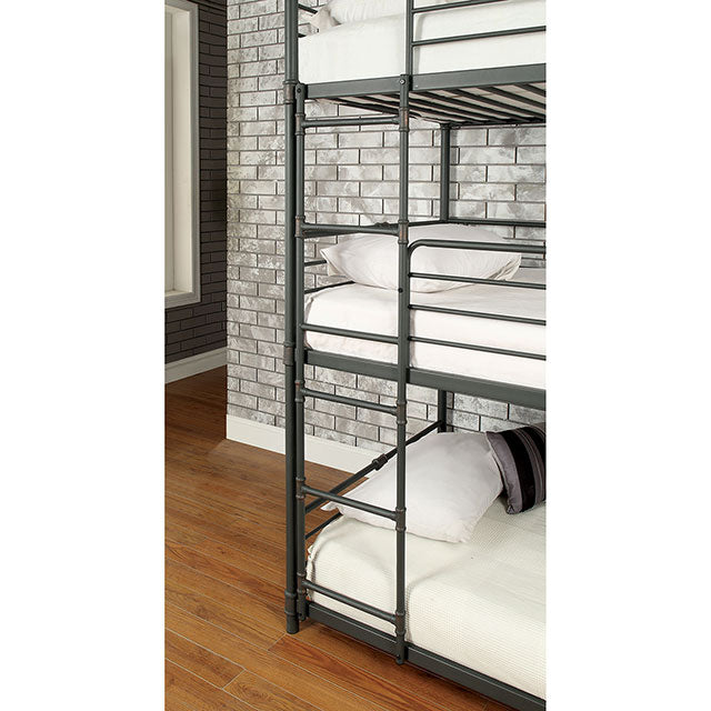 Olga I Antique Black Full/Full Bunk Bed - Marjories Furniture (Las Vegas, NV)