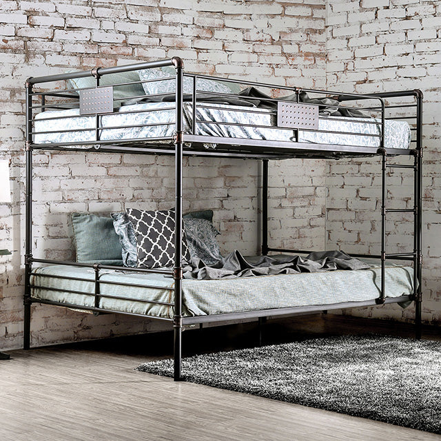 Olga I Antique Black Full/Full Bunk Bed - Marjories Furniture (Las Vegas, NV)