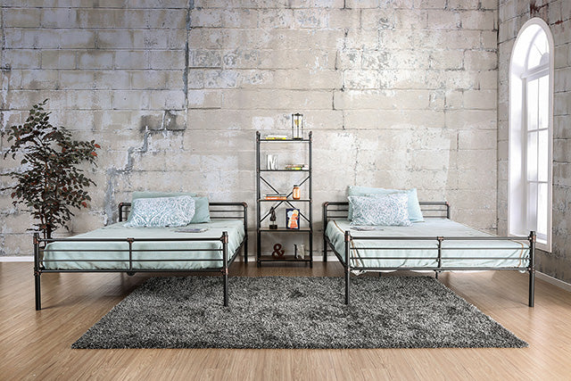 Olga I Antique Black Full/Full Bunk Bed - Marjories Furniture (Las Vegas, NV)
