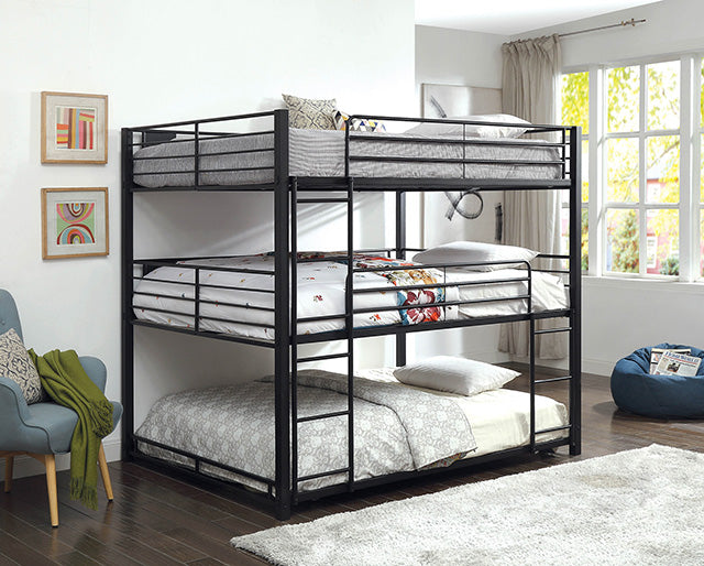 Olga I Antique Black Full/Full Bunk Bed - Marjories Furniture (Las Vegas, NV)