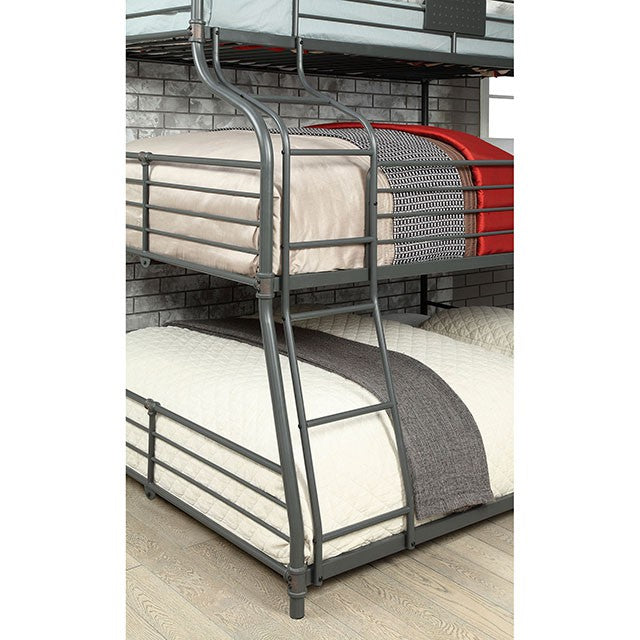 Olga III Sand Black Twin/Full/Queen Bunk Bed - Marjories Furniture (Las Vegas, NV)