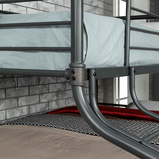 Olga III Sand Black Twin/Full/Queen Bunk Bed - Marjories Furniture (Las Vegas, NV)
