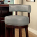 SHIRLEY Dark Oak/Gray 29" Bar Stool - Marjories Furniture (Las Vegas, NV)