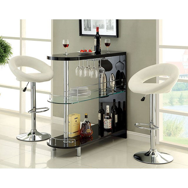 Numbi Black/Chrome Mini Server - Marjories Furniture (Las Vegas, NV)