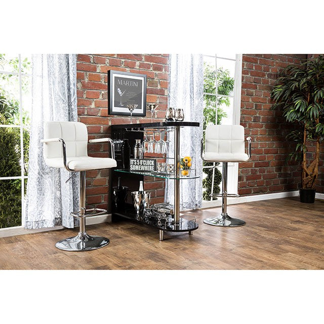 Numbi Black/Chrome Mini Server - Marjories Furniture (Las Vegas, NV)