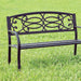 POTTER Black Patio Steel Bench - Marjories Furniture (Las Vegas, NV)