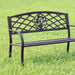 MINOT Black Patio Steel Bench - Marjories Furniture (Las Vegas, NV)