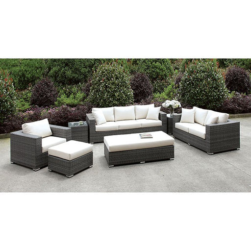 Somani 3 PC SET + 2 End TableS + Ottoman + BENCH - Marjories Furniture (Las Vegas, NV)
