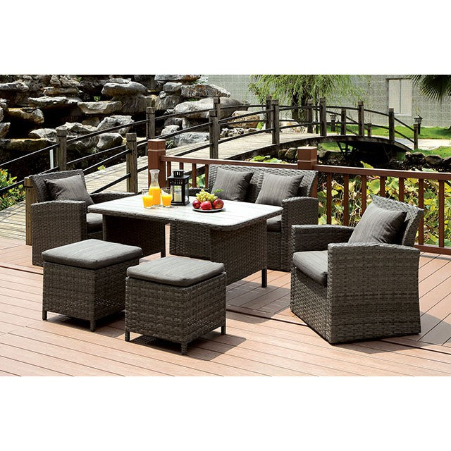 Nashira 6 Pc. Patio Dining Set - Marjories Furniture (Las Vegas, NV)