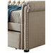 Leanna Daybed w Trundle Beige - Marjories Furniture (Las Vegas, NV)