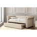 Leanna Daybed w Trundle Beige - Marjories Furniture (Las Vegas, NV)