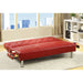Farel Futon Sofa Red & White - Marjories Furniture (Las Vegas, NV)