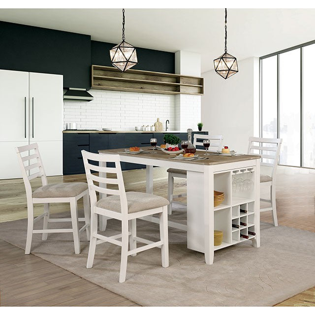 Kiana White Counter Ht. Side Chair (2/CTN) - Marjories Furniture (Las Vegas, NV)
