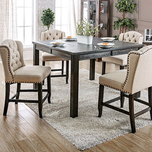 Sania 7 Pc Counter Ht Table Set - Marjories Furniture (Las Vegas, NV)