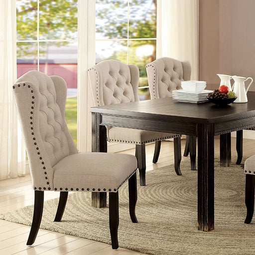Sania 6 Pc Dining Table Set with Bench Rustic - Marjories Furniture (Las Vegas, NV)