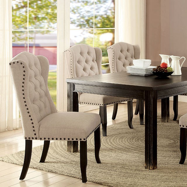 Sania 6 Pc Dining Table Set with Bench Rustic - Marjories Furniture (Las Vegas, NV)