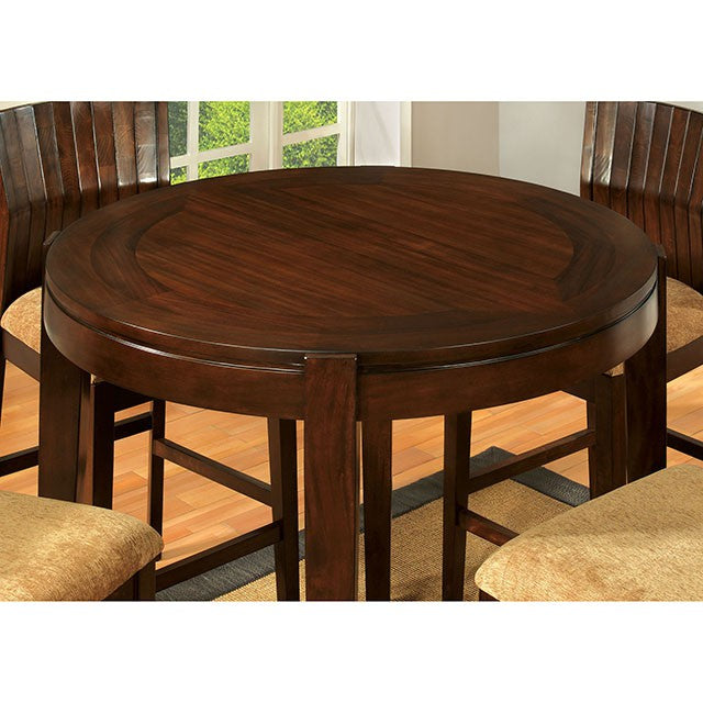 Ottawa Round Dining Table Brown - Marjories Furniture (Las Vegas, NV)
