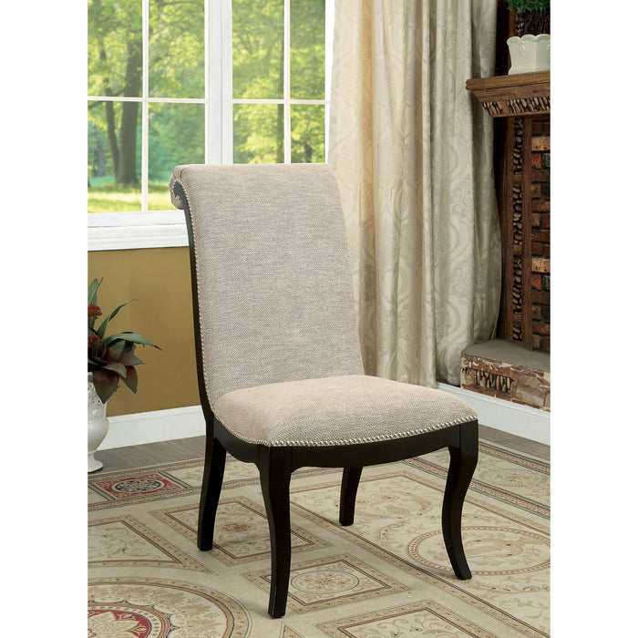 Ornette Espresso/Champagne Dining Table - Marjories Furniture (Las Vegas, NV)