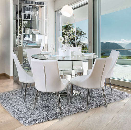 Izzy 5 Pc Dining Table Set (Black Chairs) - Marjories Furniture (Las Vegas, NV)