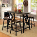 Lainey Weathered Medium Oak/Black Counter Ht. Table - Marjories Furniture (Las Vegas, NV)