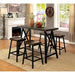 Lainey Weathered Medium Oak/Black Counter Ht. Table - Marjories Furniture (Las Vegas, NV)