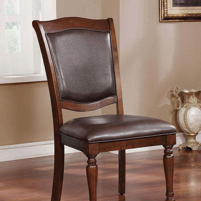 Sylvana Brown Cherry/Espresso Side Chair (2/CTN) - Marjories Furniture (Las Vegas, NV)